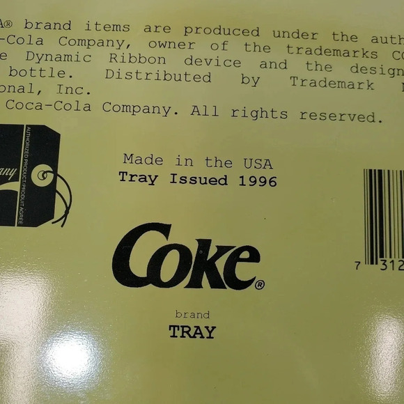 1996 Through the Years, II Large Tin Coca Cola Tray Coca Cola 90s Vintage 66 - Picture 9 of 10